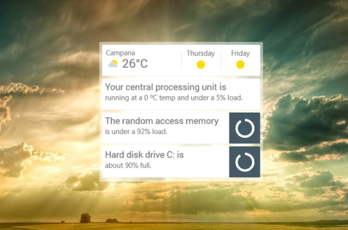 Google Now Widget skin for Rainmeter